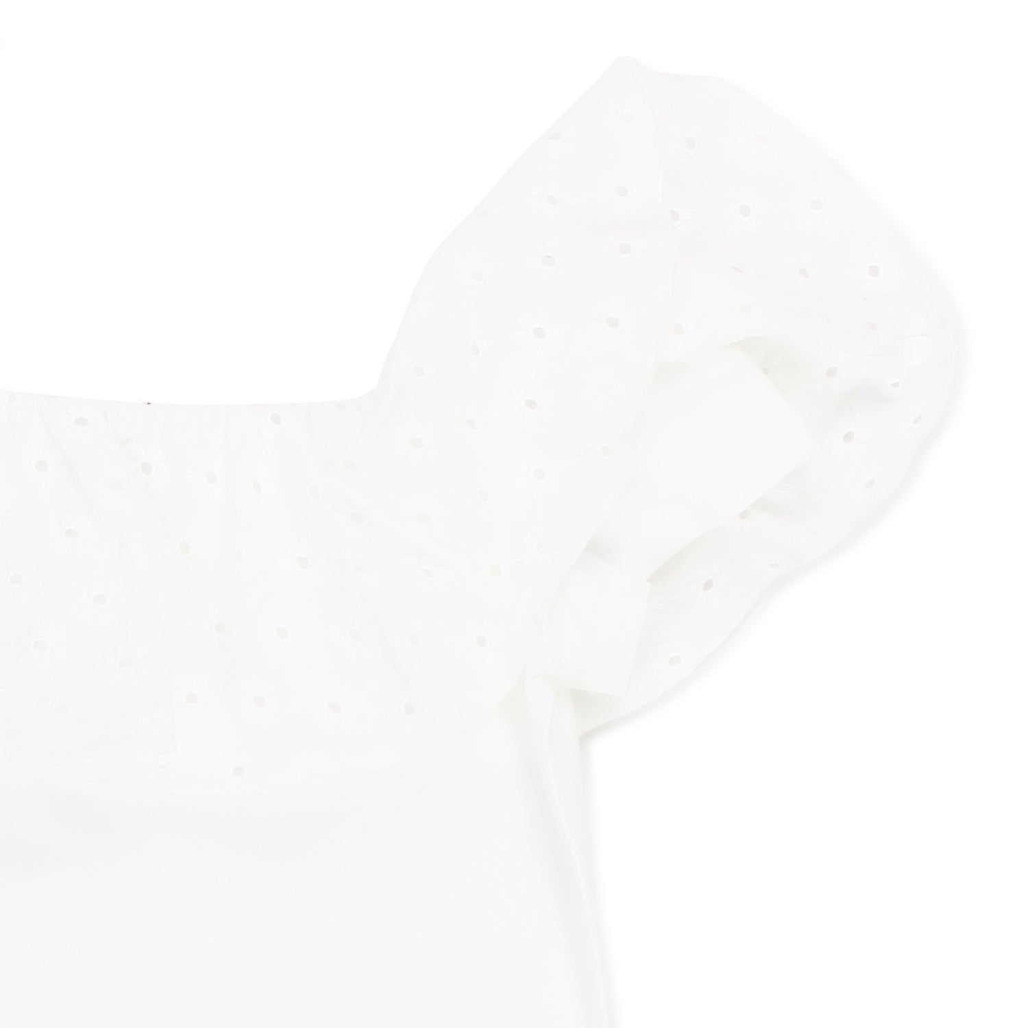 TOP BIANCO CON VOLANT SANGALLO BAMBINA E TEEN - annameglio.com abbigliamento moda