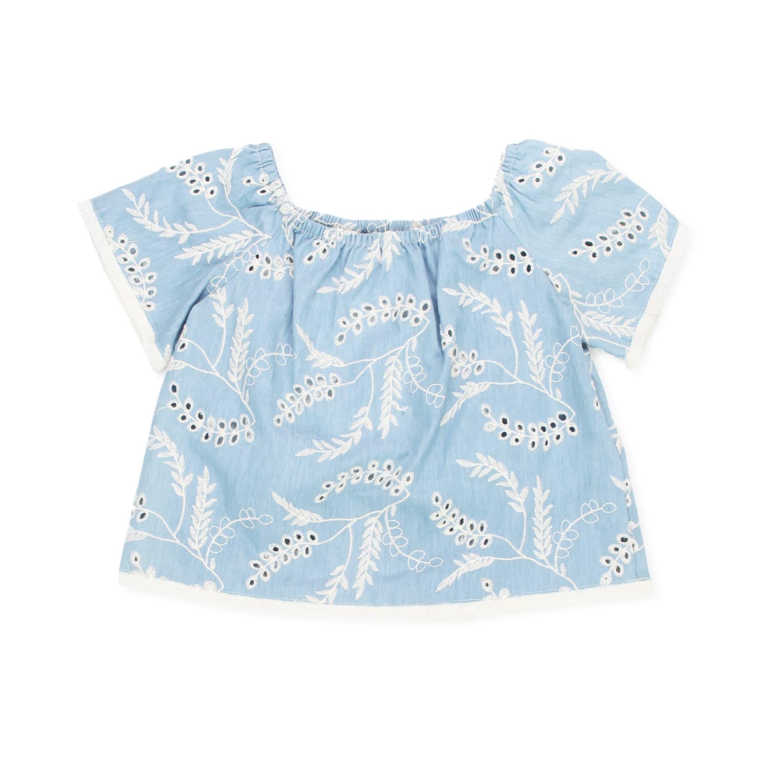 TOP SANGALLO AZZURRO E BIANCO BAMBINA E TEEN - annameglio.com abbigliamento moda