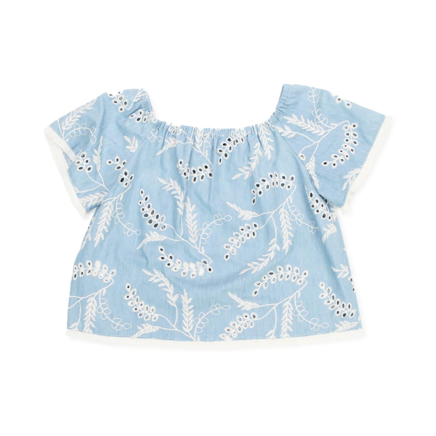 TOP SANGALLO AZZURRO E BIANCO BAMBINA E TEEN - annameglio.com abbigliamento moda