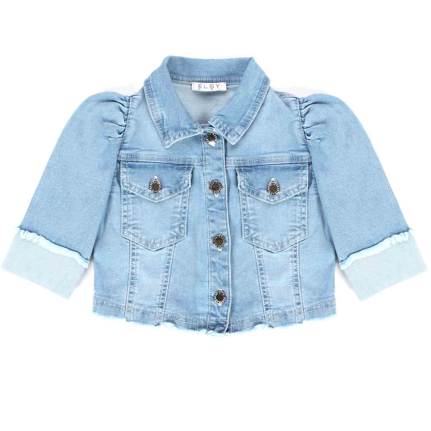 GIACCA CORTA DI JEANS CHIARO BAMBINA E TEEN - annameglio.com abbigliamento moda