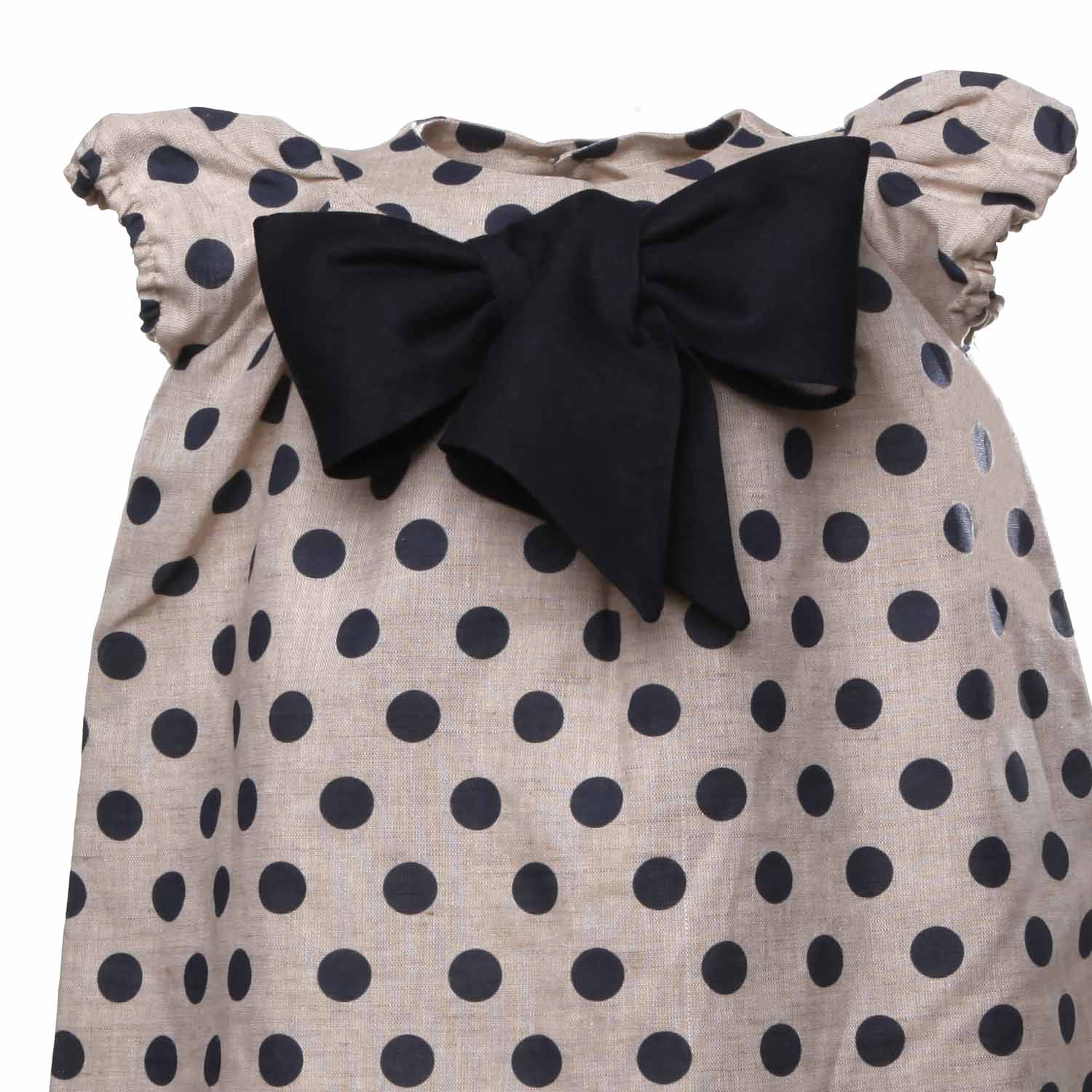 ABITO BEIGE A POIS BLU BAMBINA BABY - annameglio.com abbigliamento moda