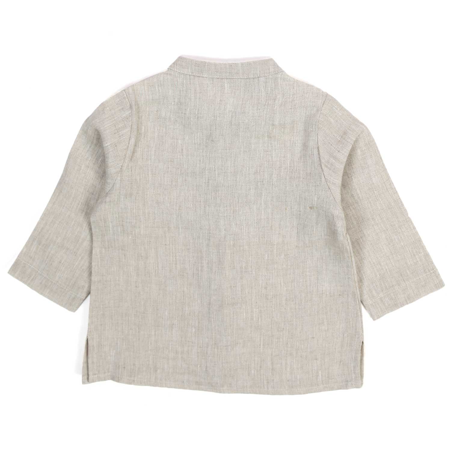 CAMICIA DI LINO COLOR SABBIA BAMBINO BABY - annameglio.com abbigliamento moda