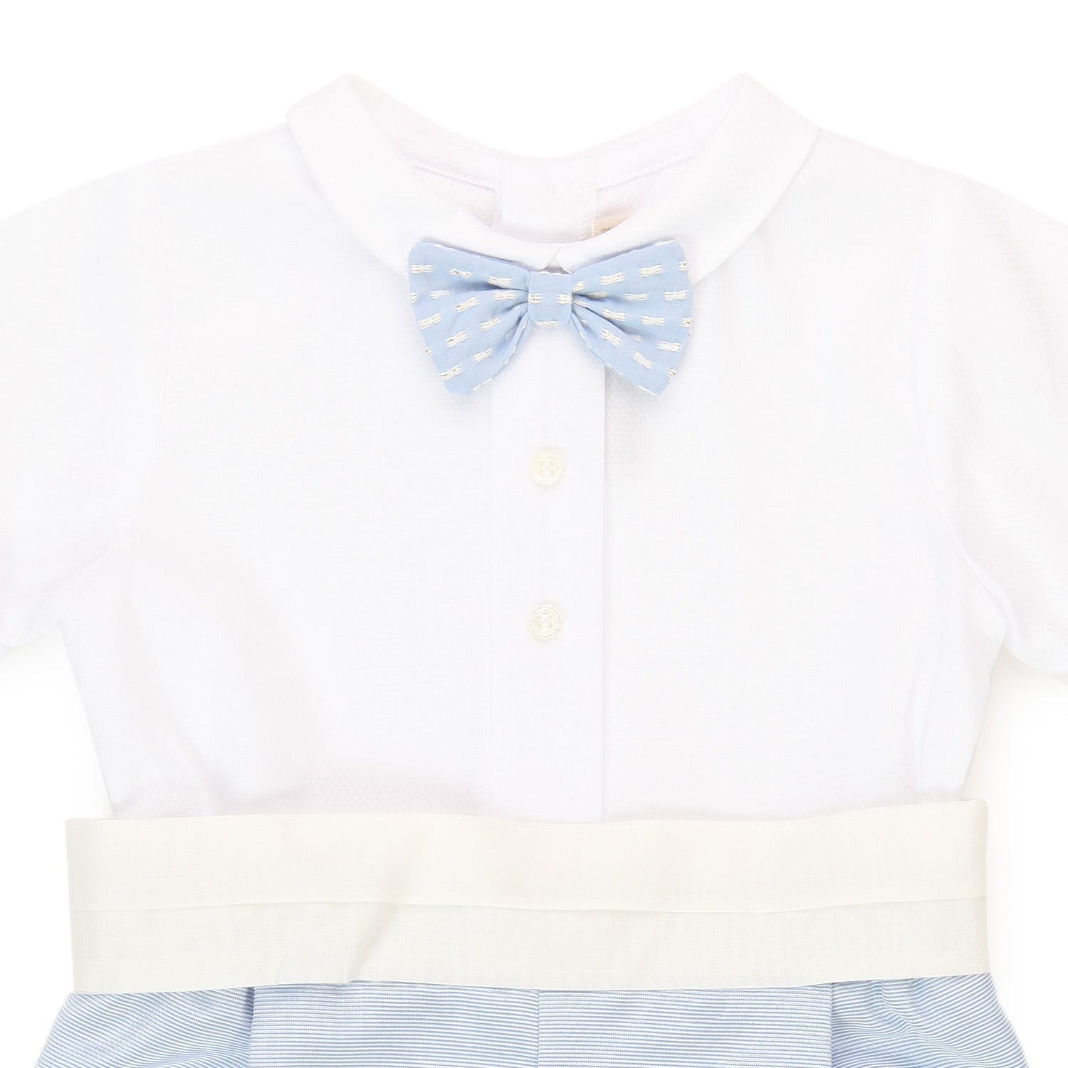 COMPLETINO INTERO BIANCO E CELESTE NEONATO - annameglio.com abbigliamento moda