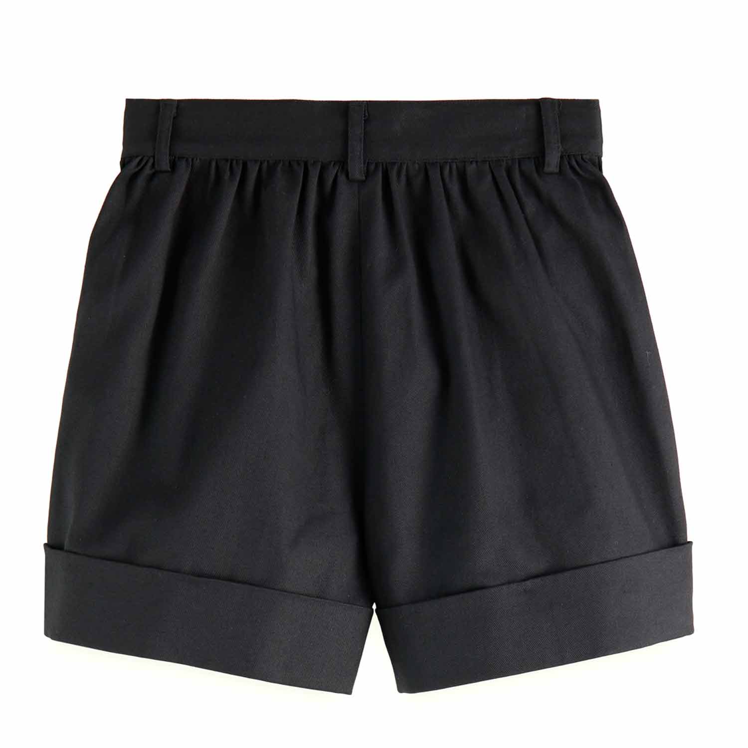 SHORTS HIGH-RISE NERI BAMBINA E TEEN - annameglio.com abbigliamento moda