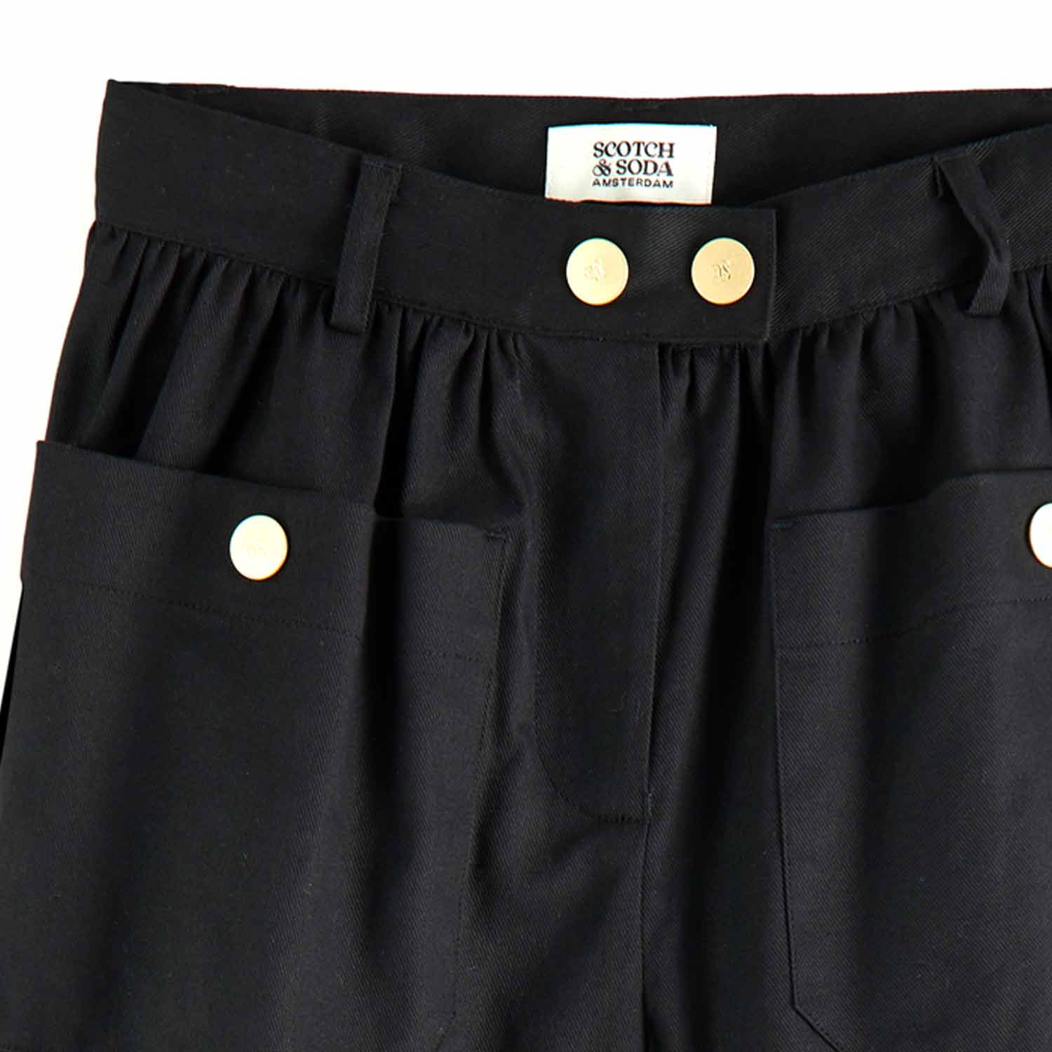 SHORTS HIGH-RISE NERI BAMBINA E TEEN - annameglio.com abbigliamento moda