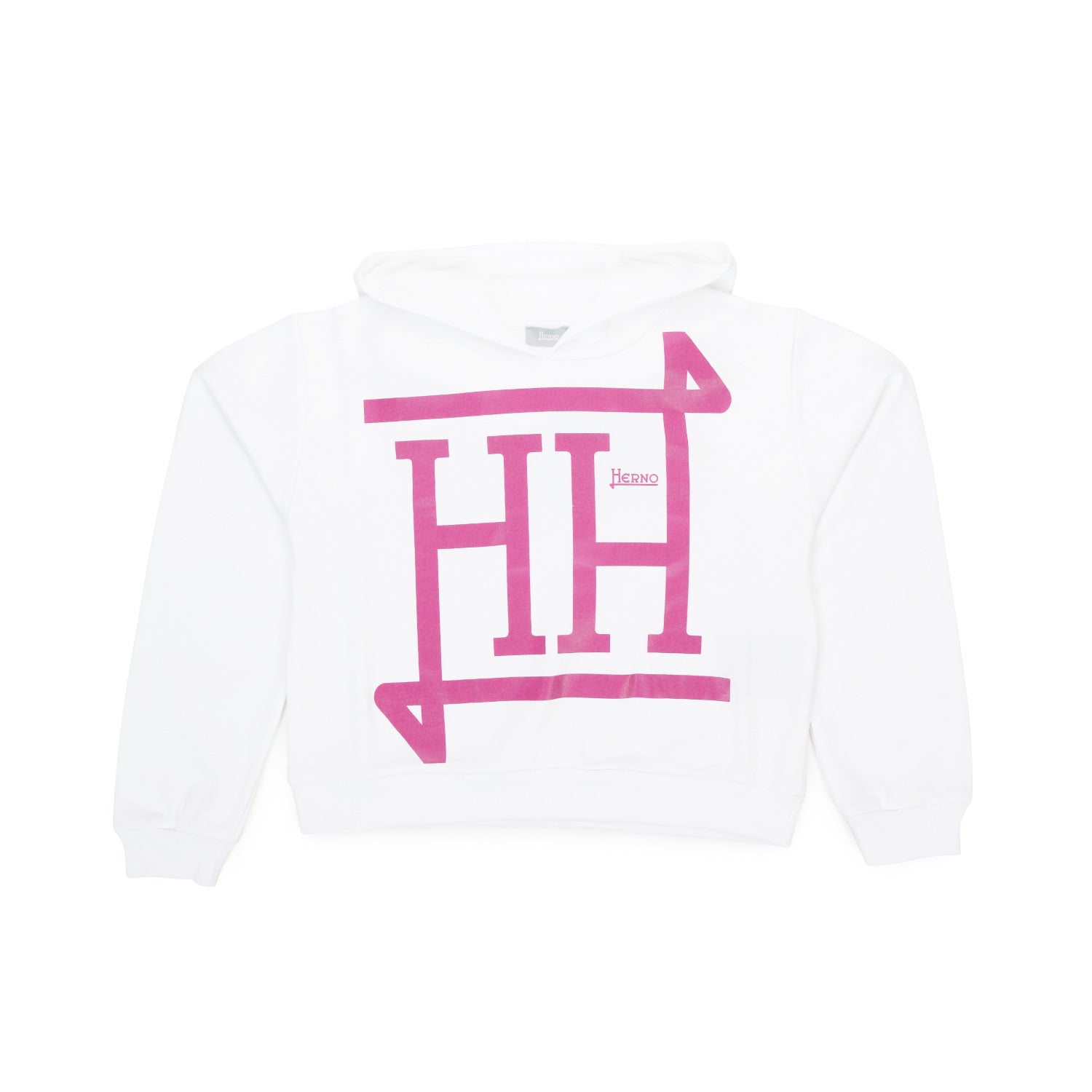 FELPA HOODIE BIANCA CON LOGO VIOLA BAMBINA E TEEN - annameglio.com abbigliamento moda