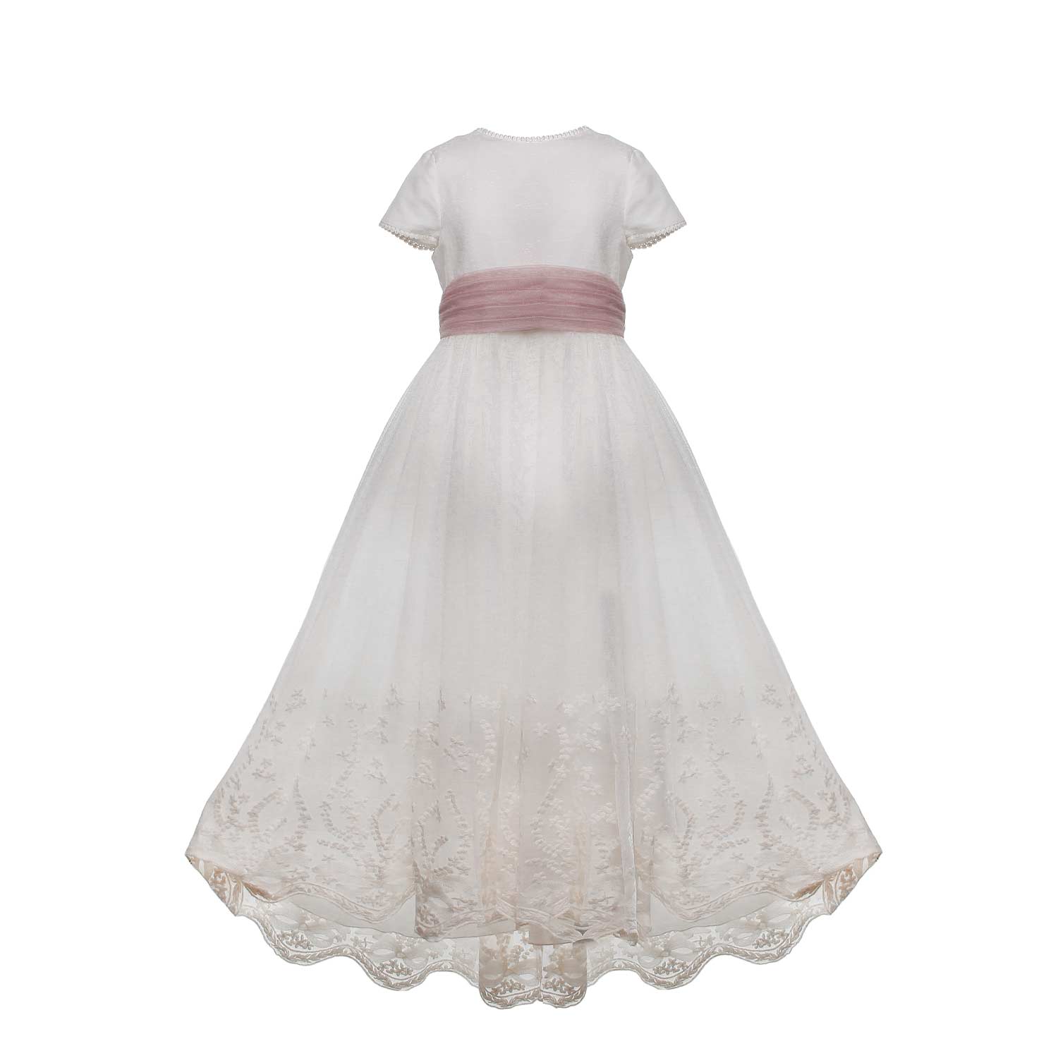 ABITO CERIMONIA BIANCO AVORIO E ROSA MALVA - annameglio.com abbigliamento moda