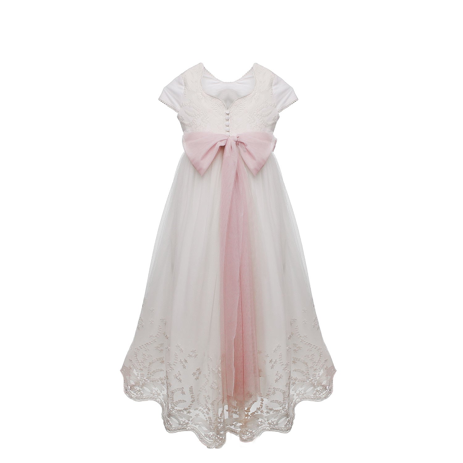 ABITO CERIMONIA BIANCO AVORIO E ROSA MALVA - annameglio.com abbigliamento moda