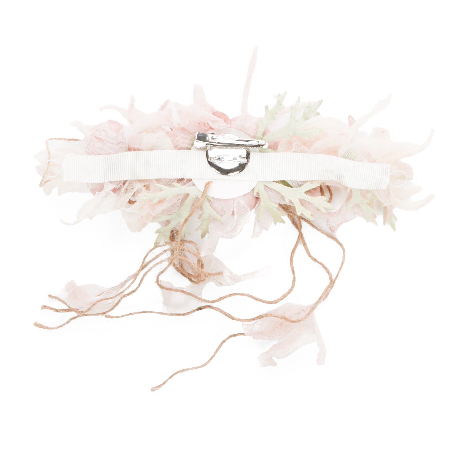 FERMAGLIO DA CERIMONIA CON FIORI ROSA - annameglio.com abbigliamento moda