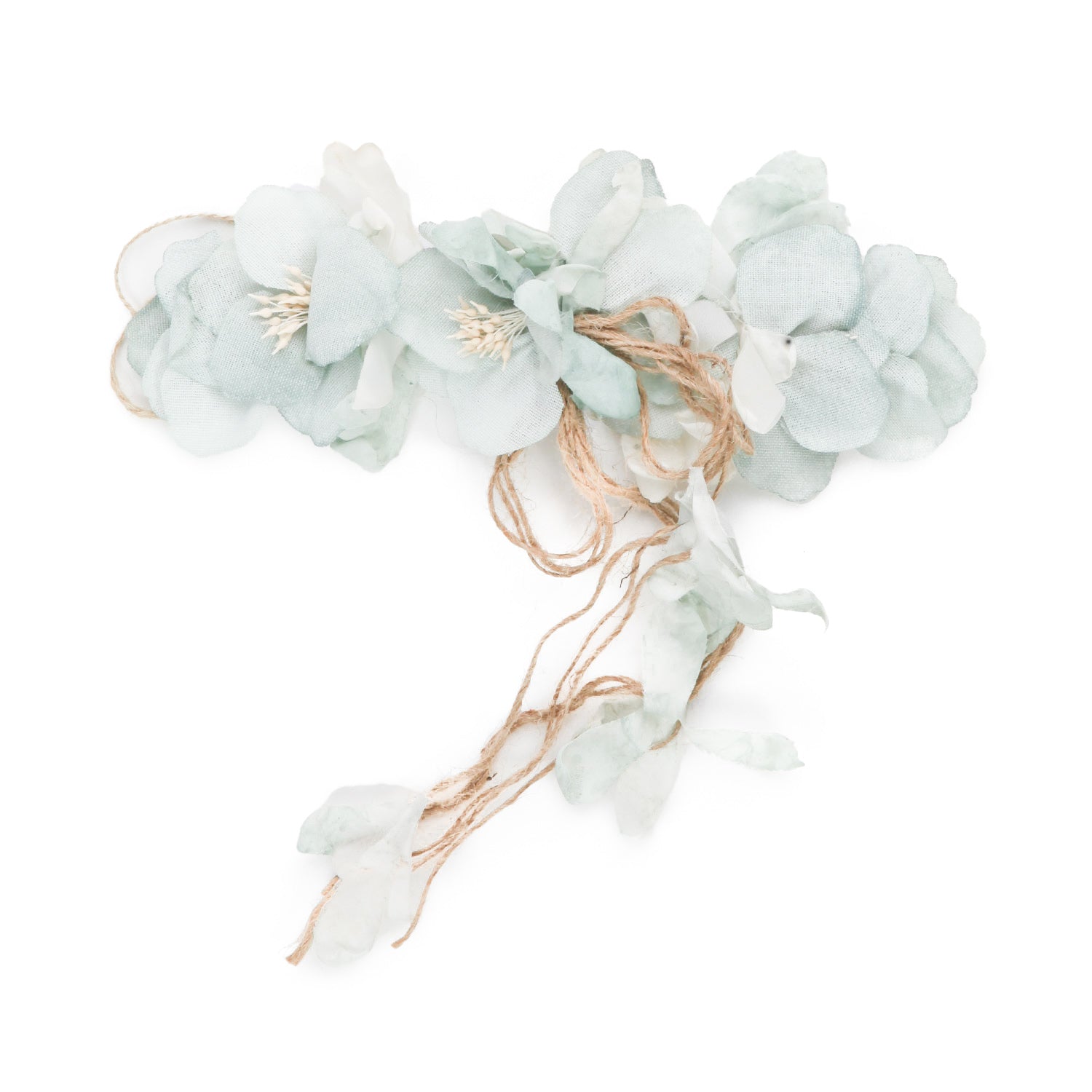 FERMAGLIO DA CERIMONIA CON FIORI AZZURRI - annameglio.com abbigliamento moda