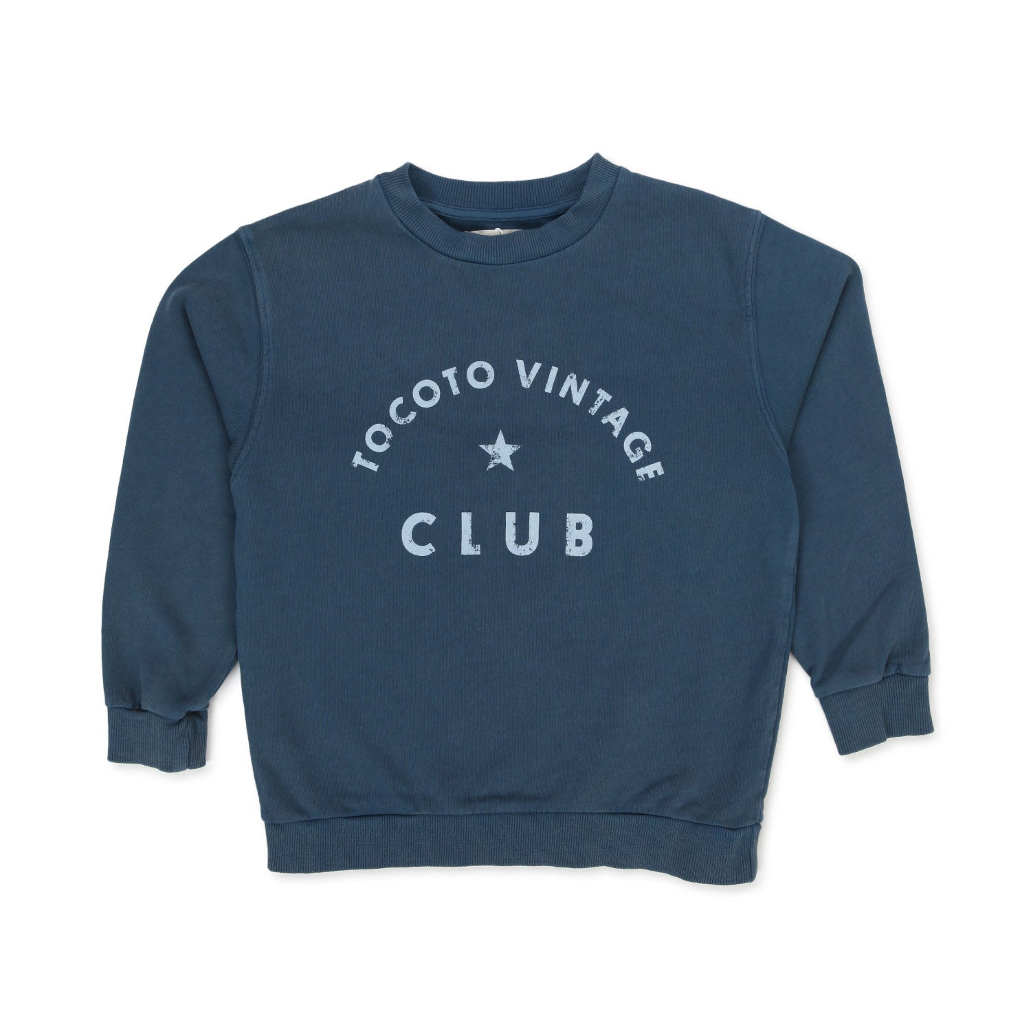 FELPA BLU POLVERE CON LETTERING BAMBINO E TEEN - annameglio.com abbigliamento moda