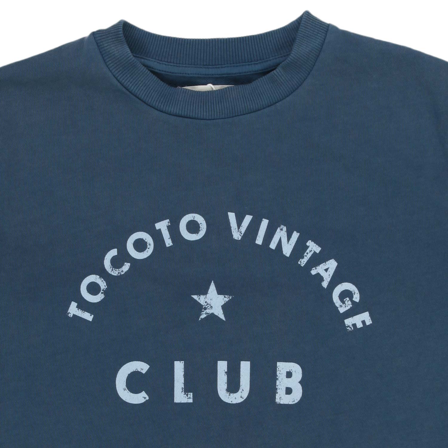 FELPA BLU POLVERE CON LETTERING BAMBINO E TEEN - annameglio.com abbigliamento moda