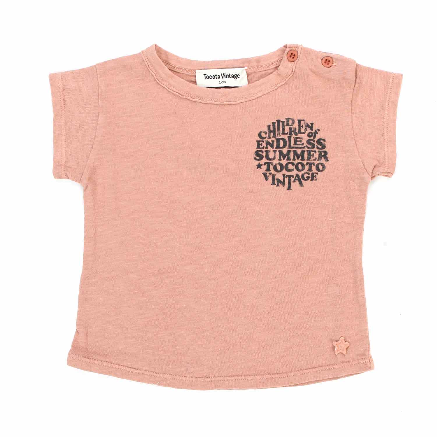 T-SHIRT ROSA CARNE CON LETTERING BAMBINA BABY - annameglio.com abbigliamento moda