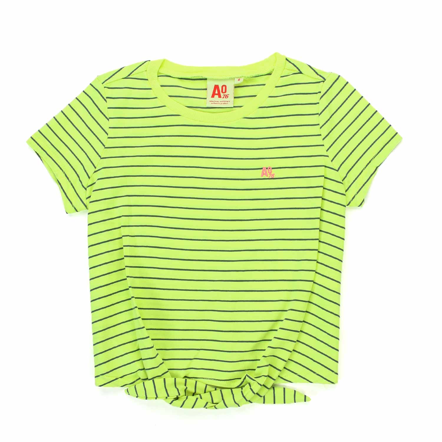 T-SHIRT GIALLO FLUO A RIGHE BAMBINA E TEEN - annameglio.com abbigliamento moda
