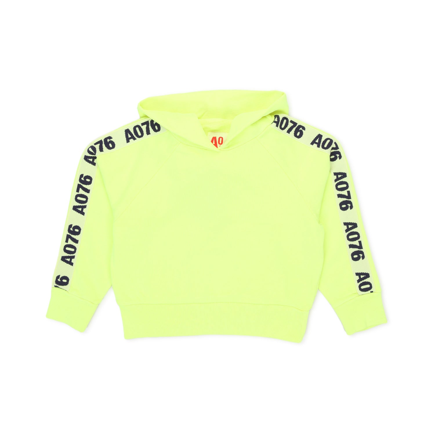 FELPA UNISEX LIME FLUO CON CAPPUCCIO JR E TEEN - annameglio.com abbigliamento moda
