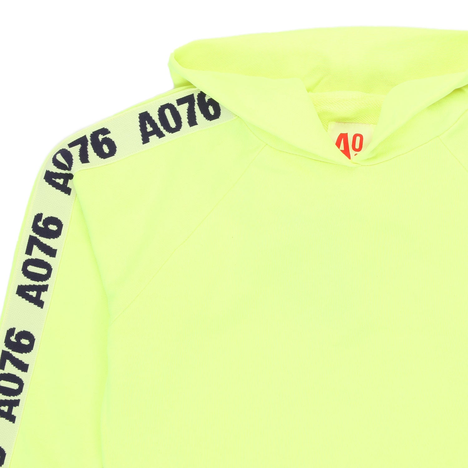 FELPA UNISEX LIME FLUO CON CAPPUCCIO JR E TEEN - annameglio.com abbigliamento moda