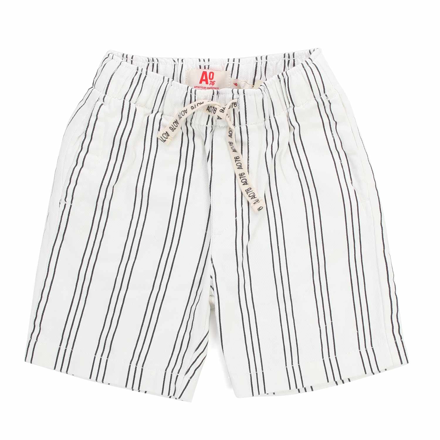 BERMUDA LOUIS BIANCO A RIGHE NERE BAMBINO E TEEN - annameglio.com abbigliamento moda