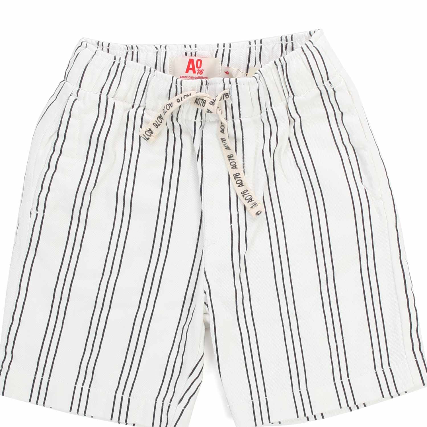 BERMUDA LOUIS BIANCO A RIGHE NERE BAMBINO E TEEN - annameglio.com abbigliamento moda