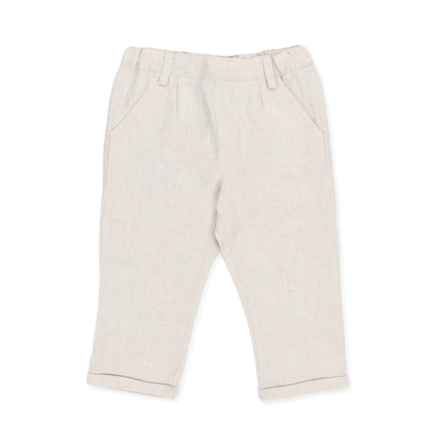 PANTALONE DI LINO ECRU BAMBINO E NEONATO - annameglio.com abbigliamento moda