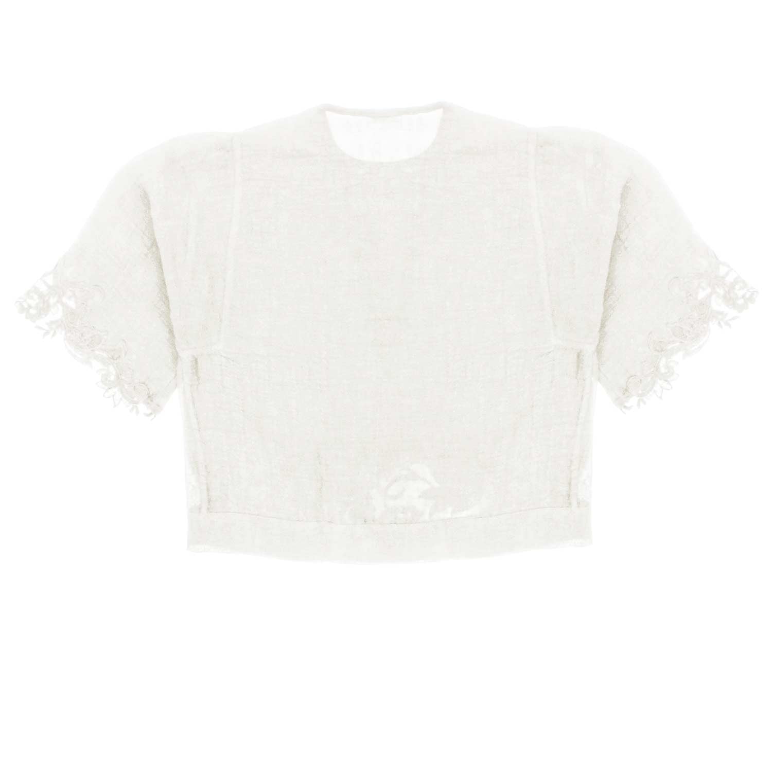T-SHIRT CROPPED BIANCA DI LINO - annameglio.com abbigliamento moda