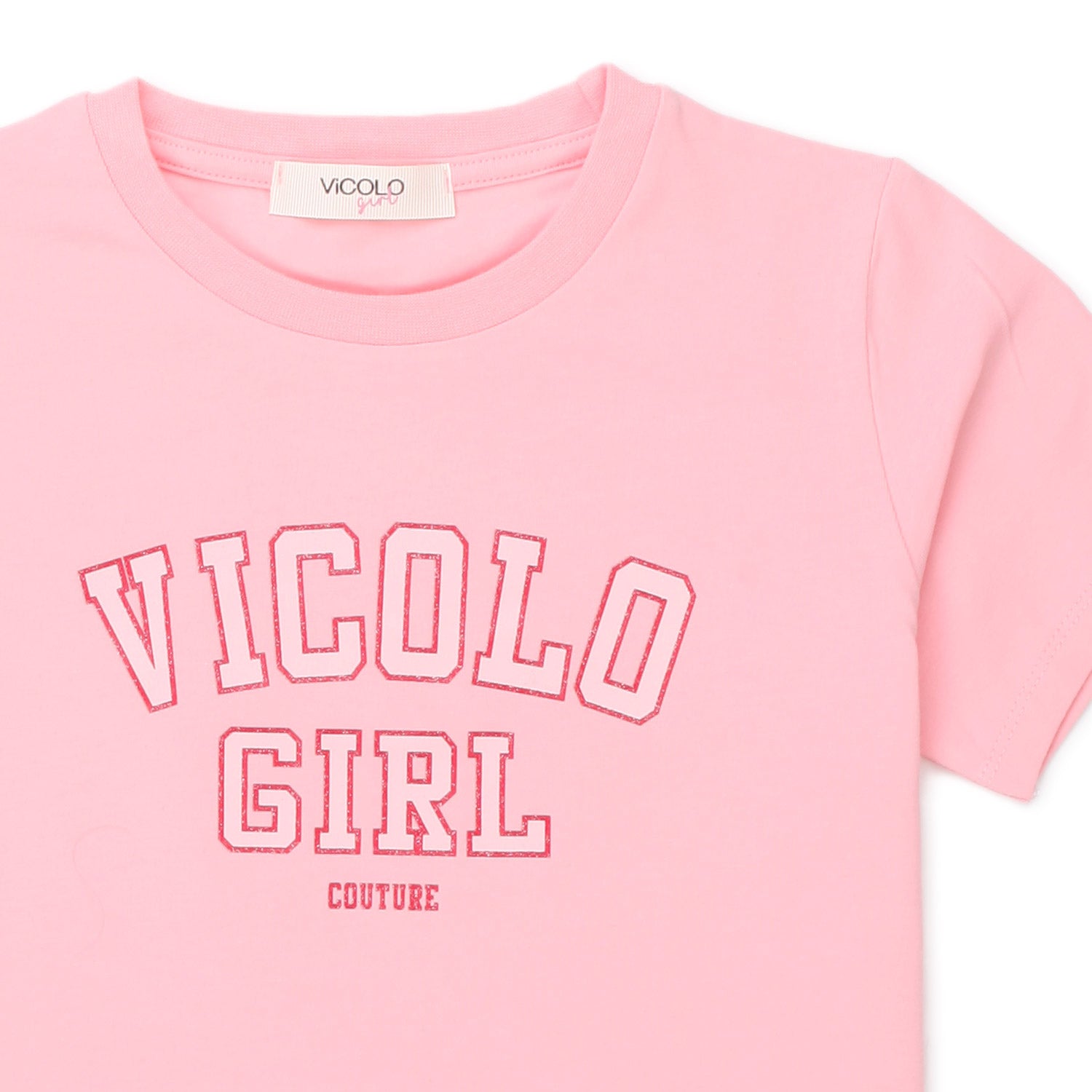 T-SHIRT ROSA CON LETTERING LOGO BAMBINA E TEEN - annameglio.com abbigliamento moda