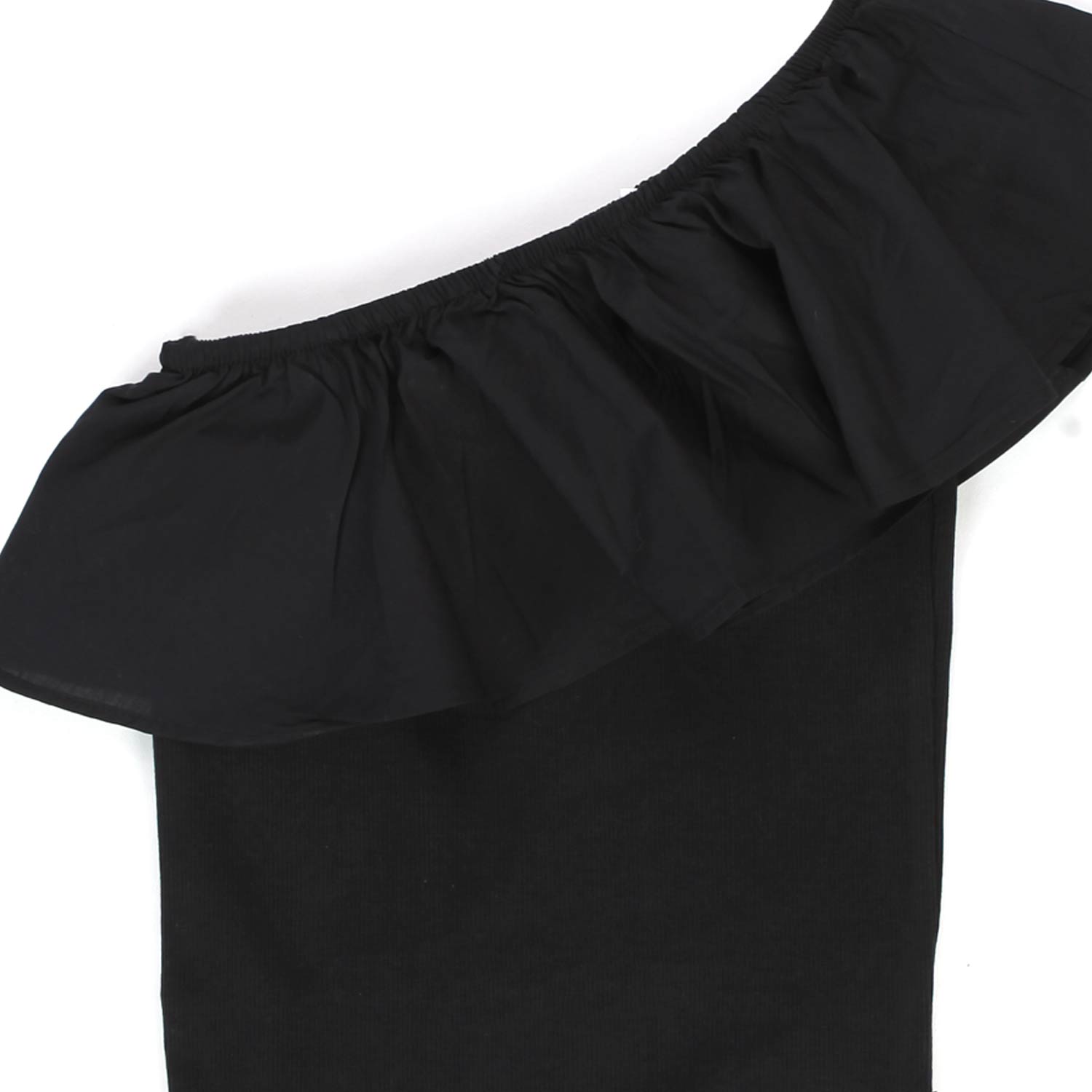 TOP MONOSPALLA REBECCA NERO BAMBINA E TEEN - annameglio.com abbigliamento moda