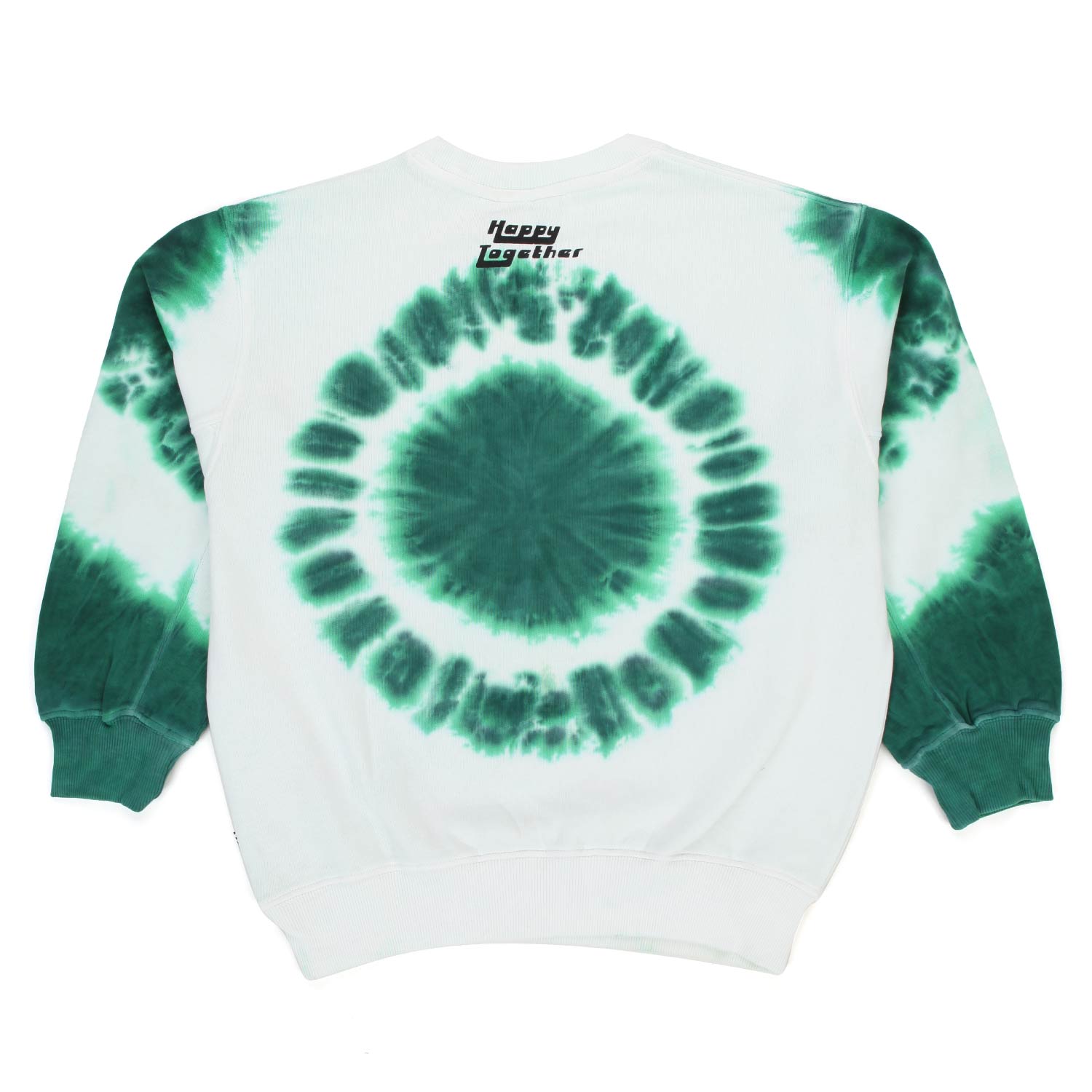 FELPA UNISEX BIANCA E VERDE TIE DYE JR E TEEN - annameglio.com abbigliamento moda