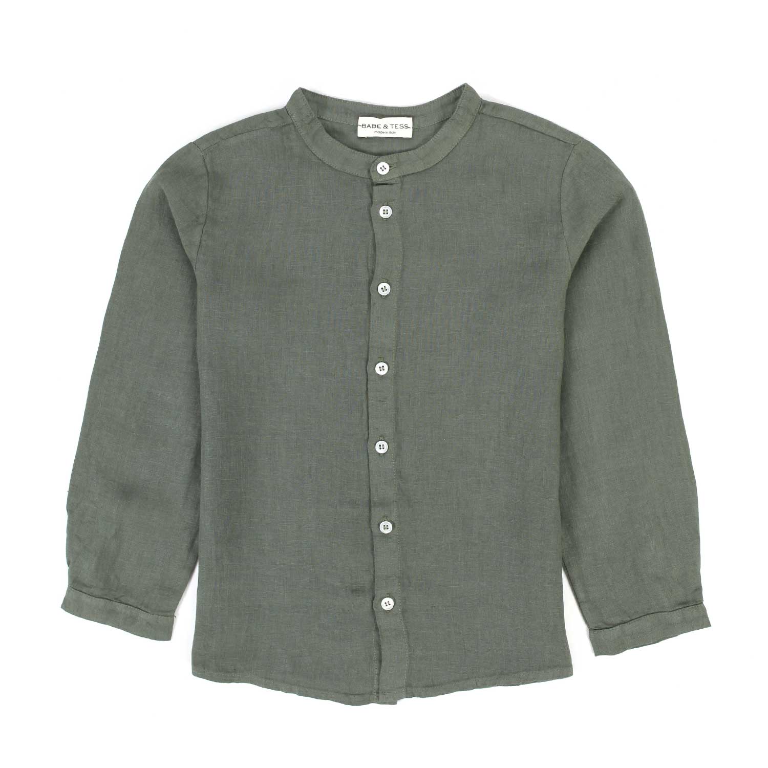 CAMICIA COREANA VERDE FORESTA BAMBINO - annameglio.com abbigliamento moda