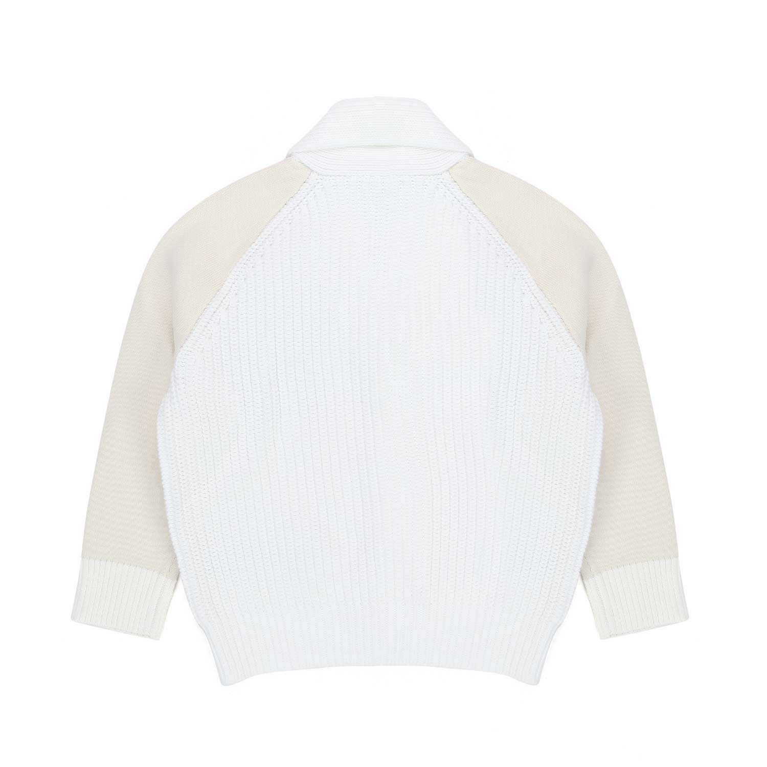 CARDIGAN BIANCO E PANNA BAMBINA - annameglio.com abbigliamento moda