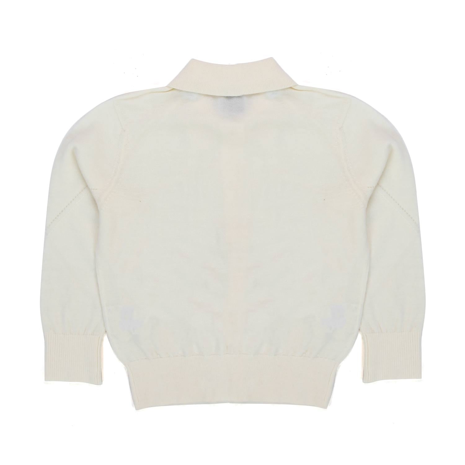 CARDIGAN BIANCO PANNA BAMBINA BABY - annameglio.com abbigliamento moda