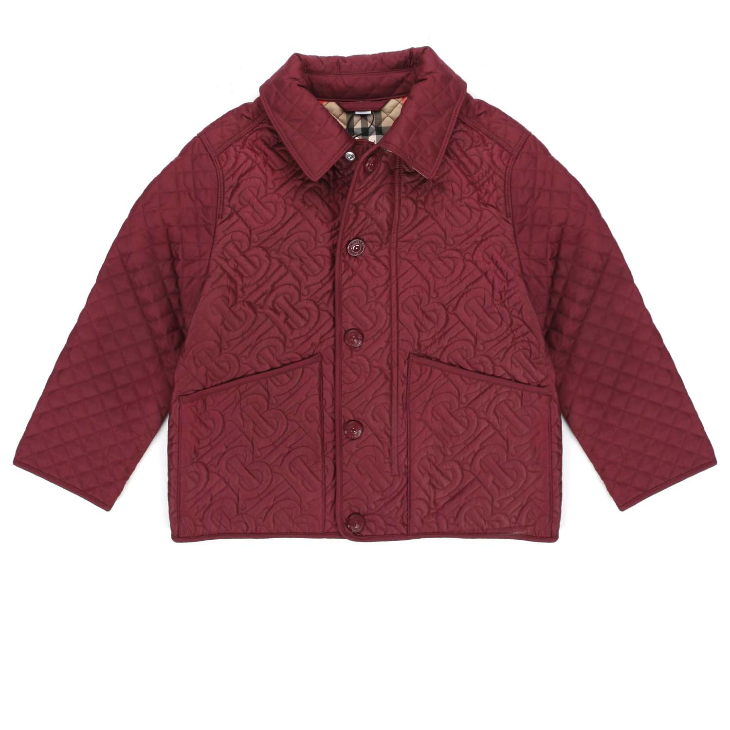 CAPPOTTO TRAPUNTATO ROSSO BORDEAUX BAMBINA - annameglio.com abbigliamento moda