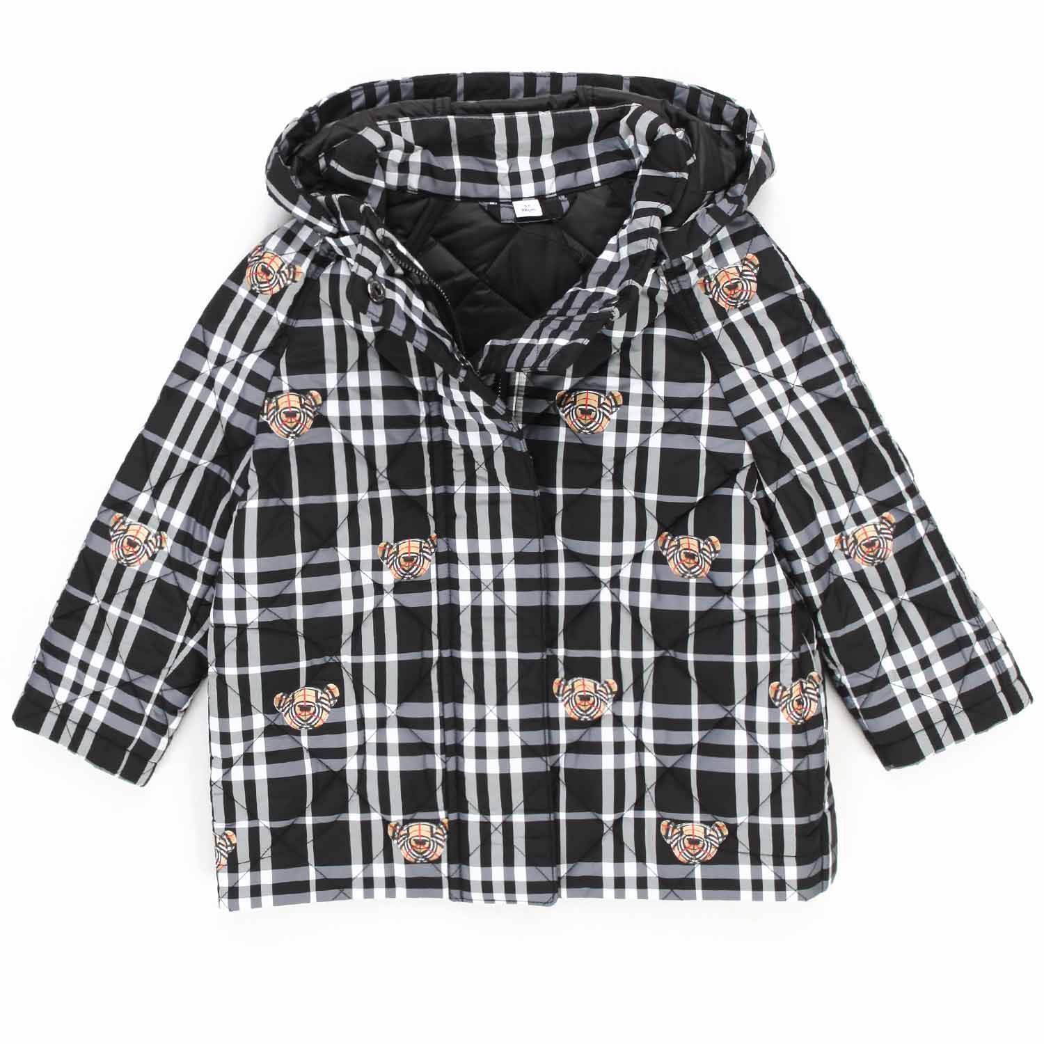 CAPPOTTO TRAPUNTATO NERO E BIANCO BABY UNISEX - annameglio.com abbigliamento moda
