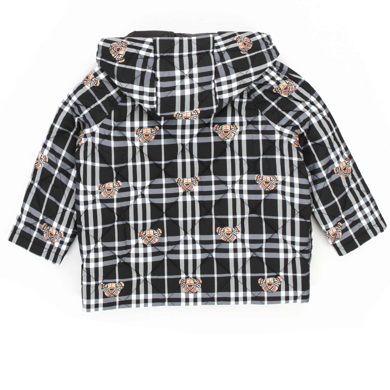 CAPPOTTO TRAPUNTATO NERO E BIANCO BABY UNISEX - annameglio.com abbigliamento moda