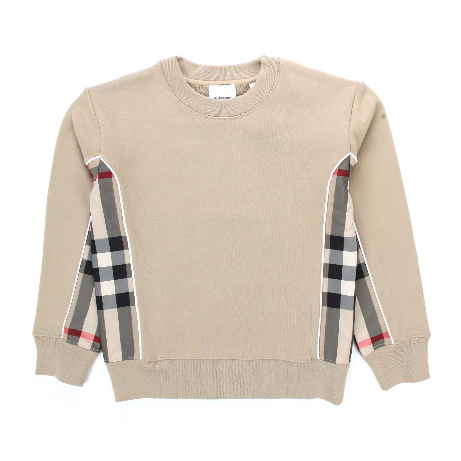 FELPA UNISEX BEIGE E TARTAN JR E TEEN - annameglio.com abbigliamento moda