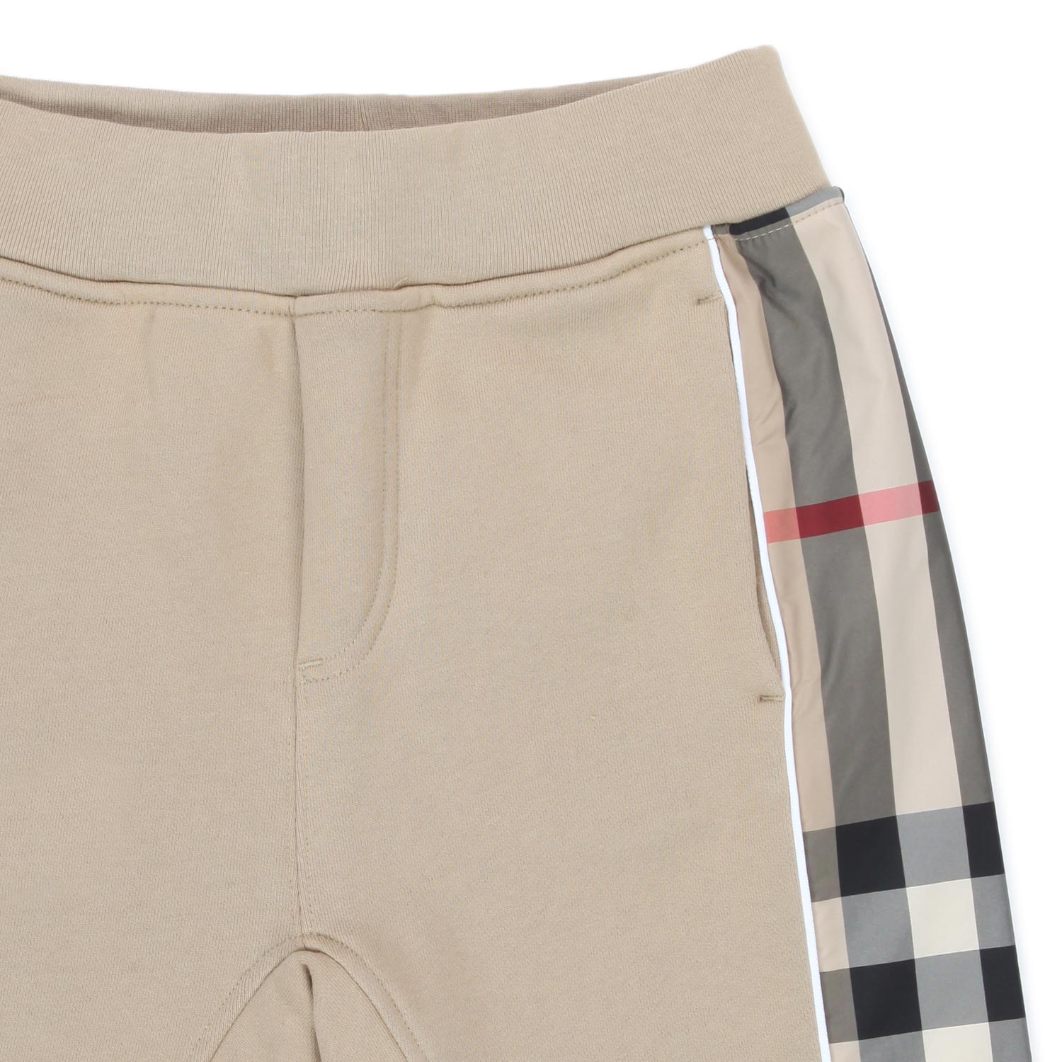 BERMUDA UNISEX IN FELPA BEIGE E TARTAN JR E TEEN - annameglio.com abbigliamento moda