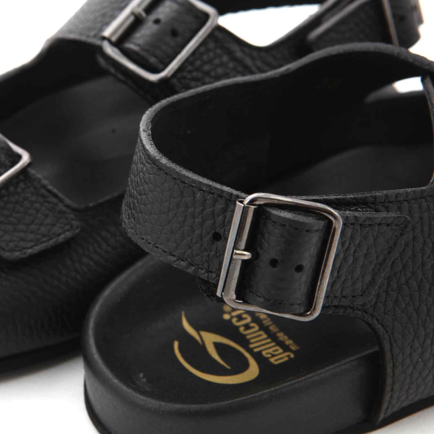 SANDALI UNISEX NERI IN PELLE TEENAGER - annameglio.com abbigliamento moda