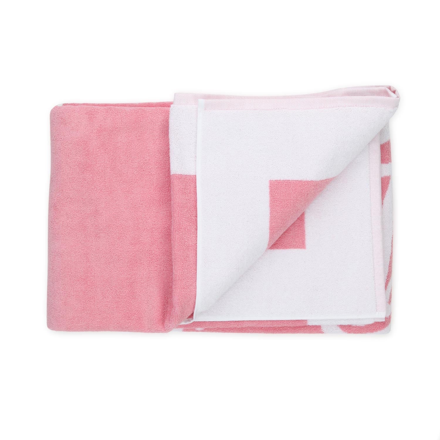 TELO MARE DI SPUGNA BIANCO E ROSA BAMBINA E TEEN - annameglio.com abbigliamento moda