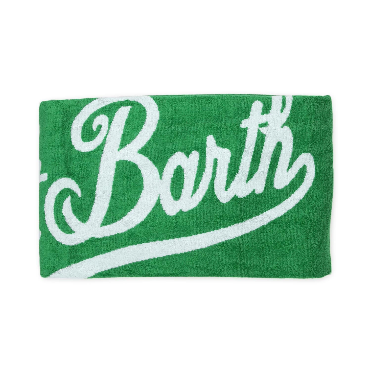 TELO MARE DI SPUGNA BIANCO E VERDE UNISEX - annameglio.com abbigliamento moda