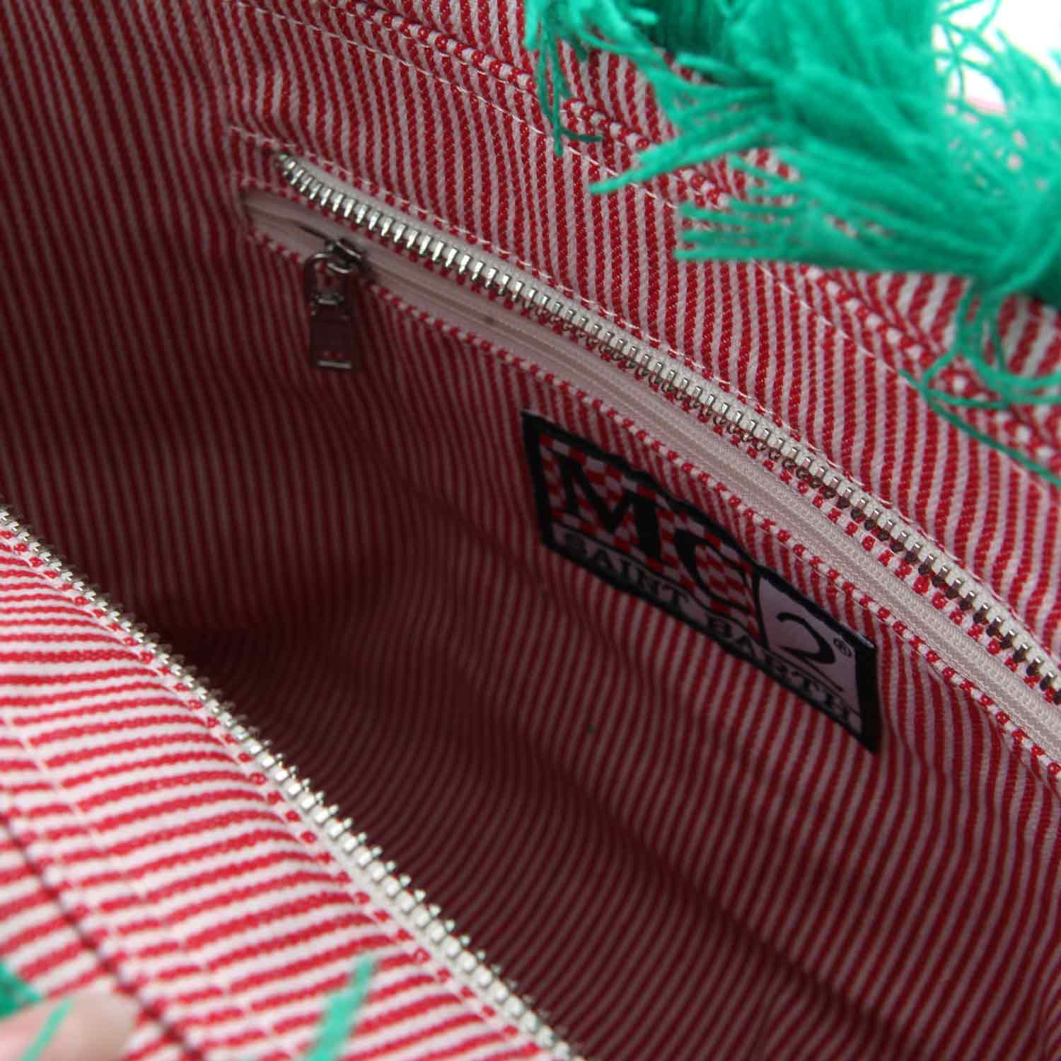 BORSA COLETTE DI SPUGNA VERDE E ROSA - annameglio.com abbigliamento moda