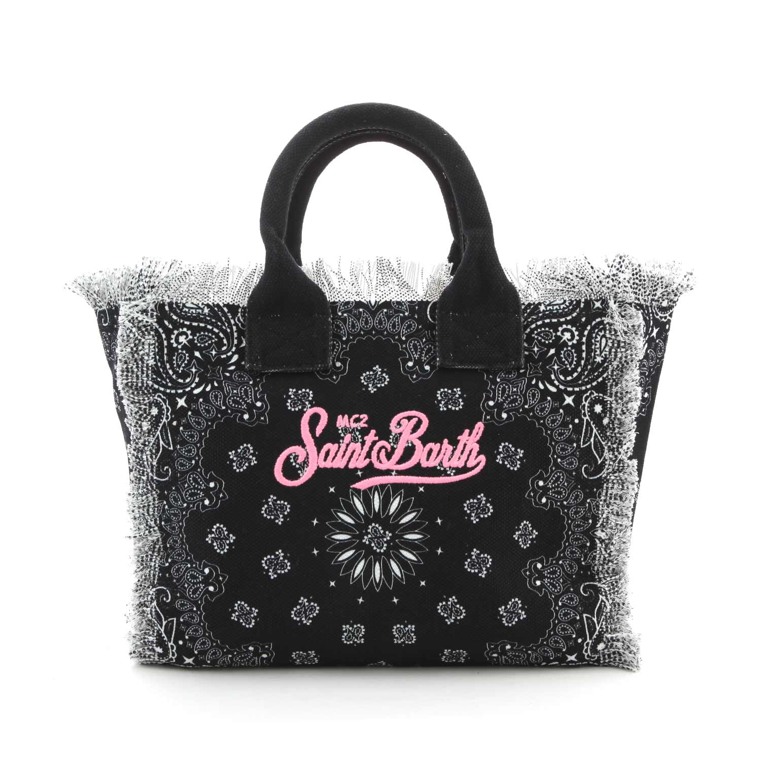 BORSA A MANO COLETTE NERA CON STAMPA BANDANA - annameglio.com abbigliamento moda