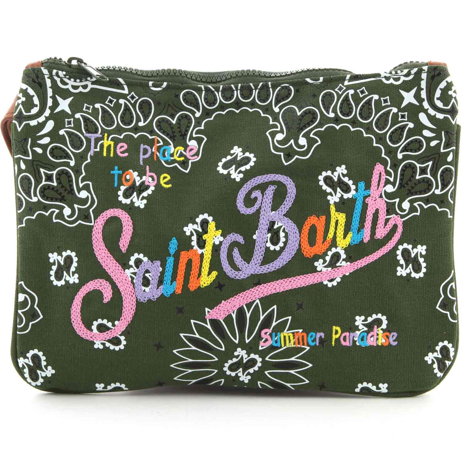 POCHETTE PARISIENNE VERDE CON STAMPA BANDANA - annameglio.com abbigliamento moda