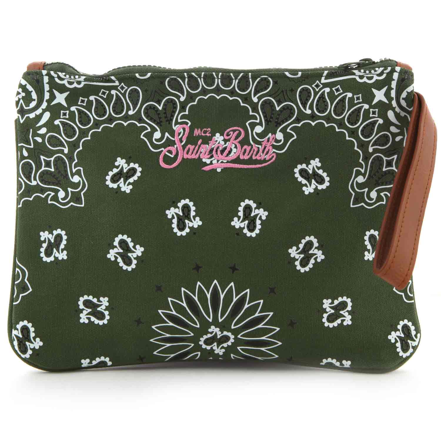 POCHETTE PARISIENNE VERDE CON STAMPA BANDANA - annameglio.com abbigliamento moda
