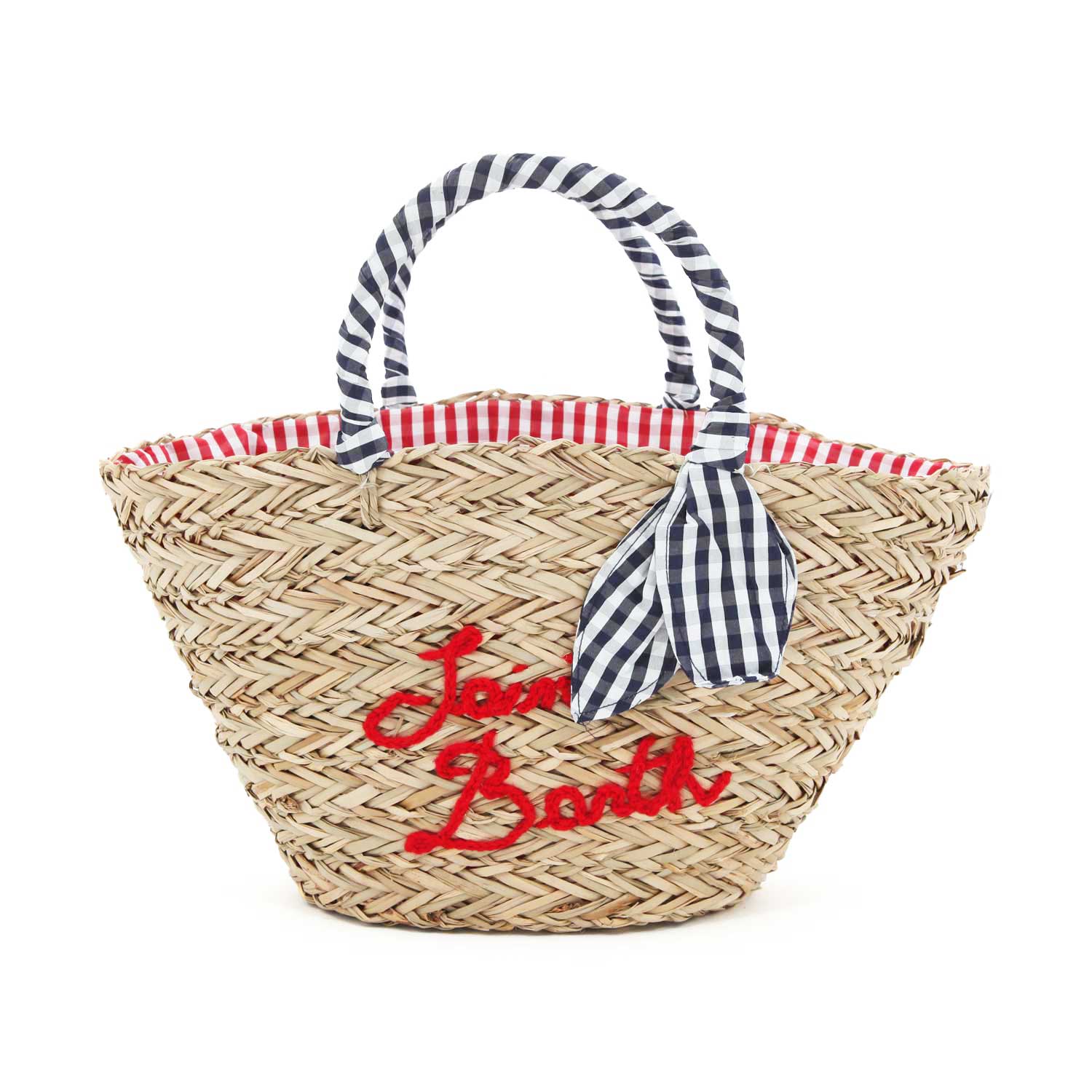 BORSA SHOPPER DI PAGLIA CON LOGO ROSSO - annameglio.com abbigliamento moda