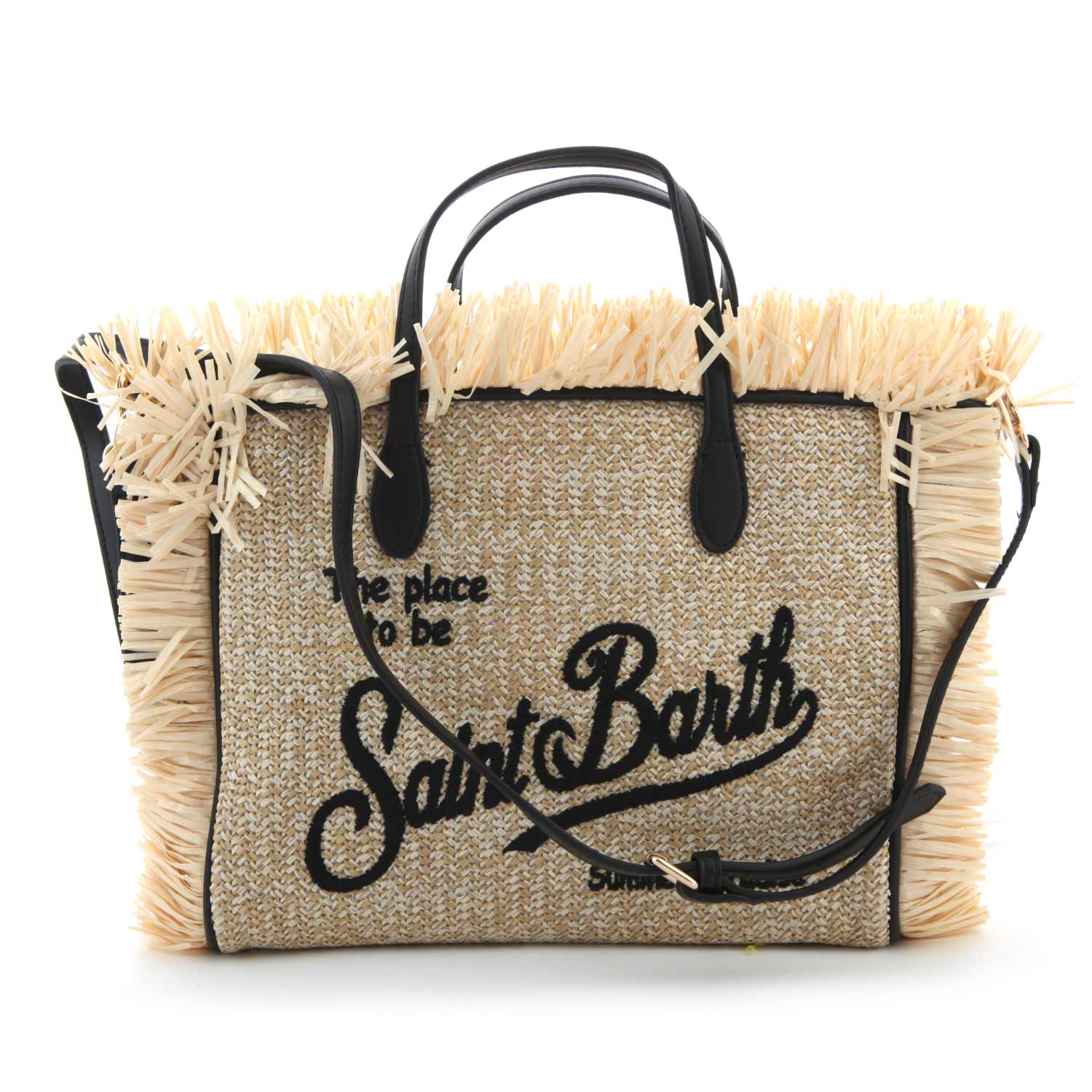 BORSA COLETTE DI PAGLIA BEIGE CON DETTAGLI NERI - annameglio.com abbigliamento moda