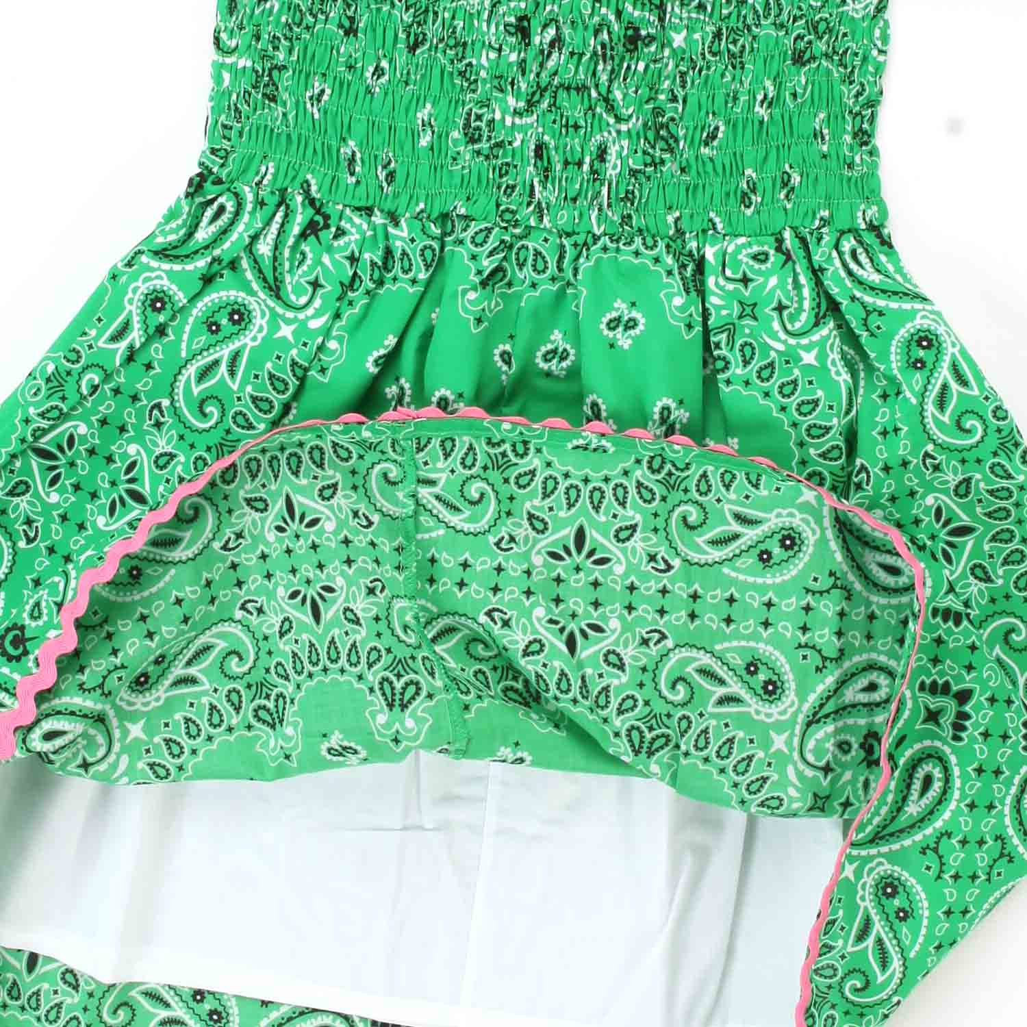 ABITO VERDE CON STAMPA BANDANA BAMBINA - annameglio.com abbigliamento moda