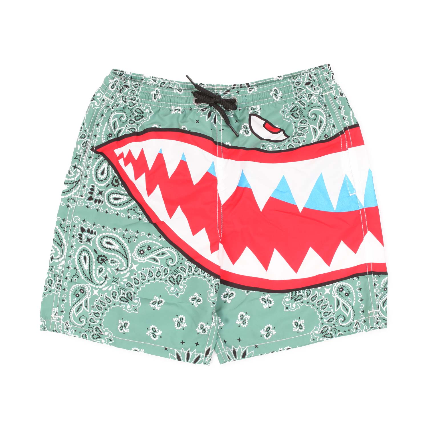 COSTUME BOXER VERDE BANDANA CON SQUALO - annameglio.com abbigliamento moda