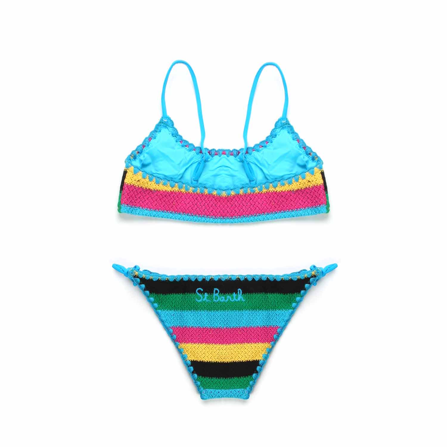 BIKINI CROCHET MULTICOLOR A STRISCE - annameglio.com abbigliamento moda