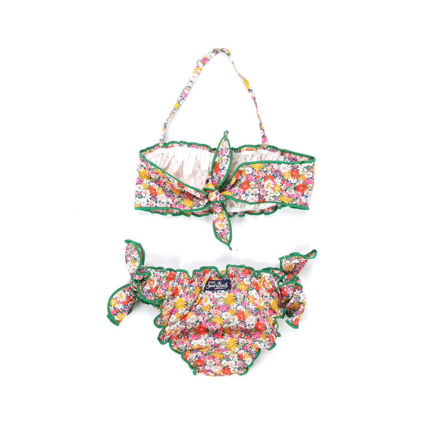 BIKINI FLOREALE MULTICOLOR A FASCIA BAMBINA - annameglio.com abbigliamento moda
