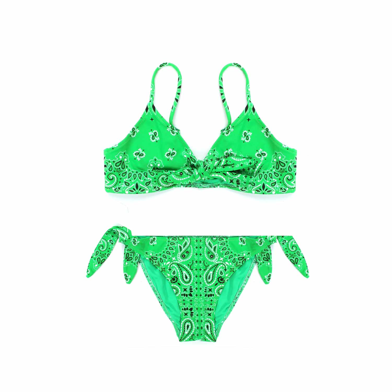 COSTUME BIKINI VERDE BANDANA BAMBINA E TEEN - annameglio.com abbigliamento moda