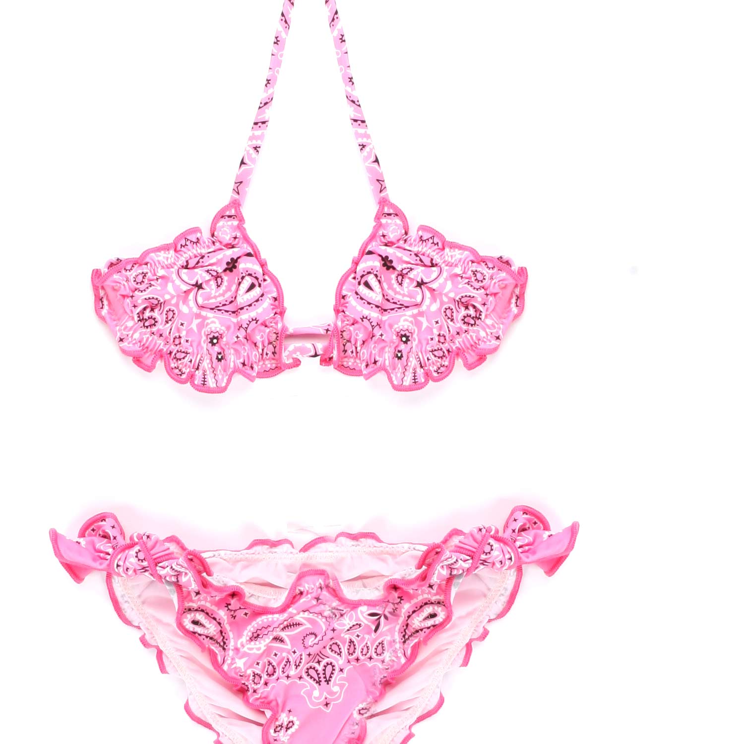 COSTUME BIKINI ROSA BANDANA BAMBINA E TEEN - annameglio.com abbigliamento moda